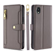 For Kyocera Digno BX2-Digno SX2-A101KC Sheep Texture Cross-body Zipper Wallet Leather Phone Case(Grey) - More Brand by PMC TechLife | Online Shopping South Africa | PMC TechLife | Buy Now Pay Later Mobicred