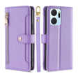 For Honor X7A Sheep Texture Cross-body Zipper Wallet Leather Phone Case(Purple) - Honor Cases by PMC TechLife | Online Shopping South Africa | PMC TechLife | Buy Now Pay Later Mobicred