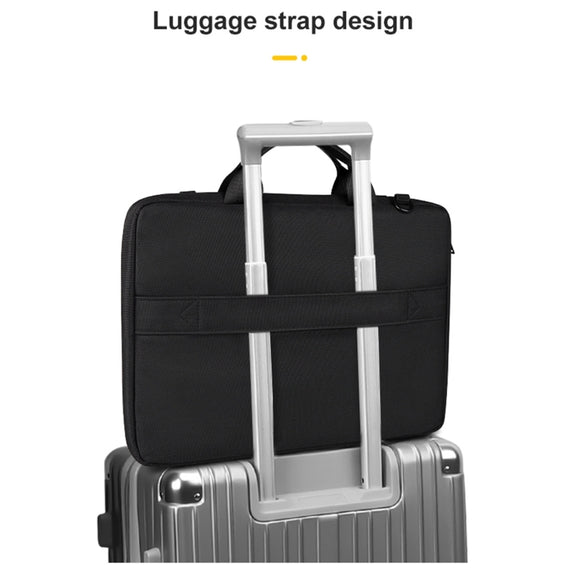 ST11 Polyester Thickened Laptop Bag, Size:15.6 inch(Black)