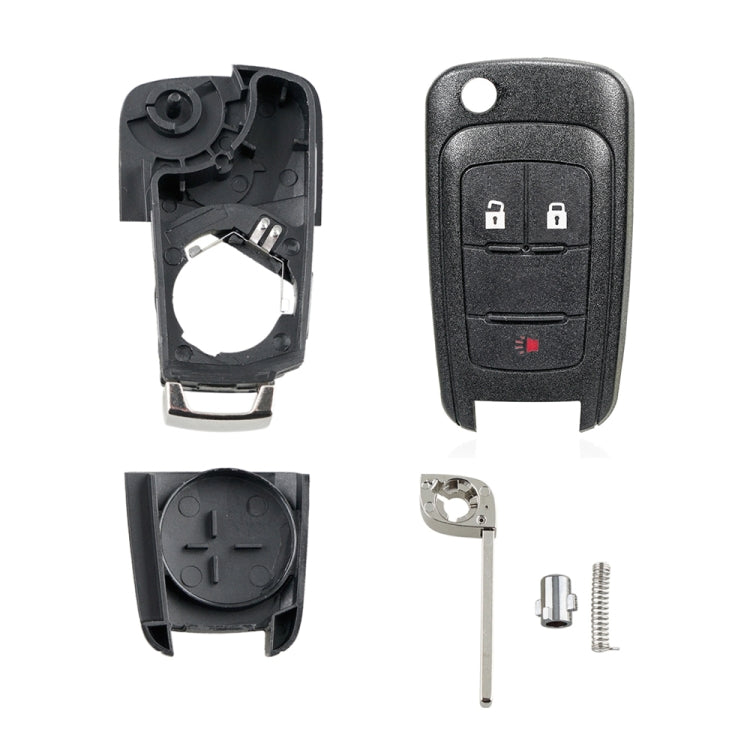 For Opel Car Keys Replacement Car Key Case with Foldable Key Blade(3 Buttons) - Remote Car Key by PMC TechLife | Online Shopping South Africa | PMC TechLife | Buy Now Pay Later Mobicred