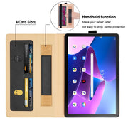For Lenovo Tab P11 Pro Gen2 11.2 2022 TB132/138 Embossed Front Stand Leather Smart Tablet Case(Black)