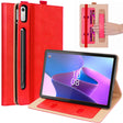 For Lenovo Tab P11 Pro Gen2 11.2 2022 TB132/138 Embossed Front Stand Leather Smart Tablet Case(Red) - Lenovo by PMC TechLife | Online Shopping South Africa | PMC TechLife | Buy Now Pay Later Mobicred
