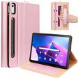 For Lenovo Tab P11 Pro Gen2 11.2 2022 TB132/138 Embossed Front Stand Leather Smart Tablet Case(Rose Gold) - Lenovo by PMC TechLife | Online Shopping South Africa | PMC TechLife | Buy Now Pay Later Mobicred