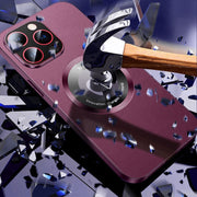 For iPhone 14 Plus R-JUST RH05 Magnetic Leather Metal Phone Case(Blue)