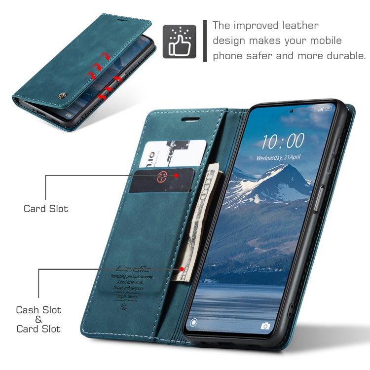 For OPPO Reno8 T 5G CaseMe 013 Multifunctional Horizontal Flip Leather Phone Case(Blue) - free shipping - PMC Jewellery - Order now!