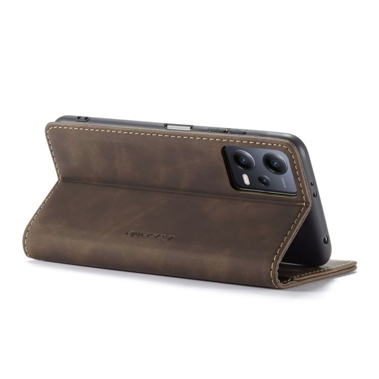 For Xiaomi Redmi Note 12 5G / Poco X5 CaseMe 013 Multifunctional Horizontal Flip Leather Phone Case(Coffee) - free shipping - PMC Jewellery - Order now!