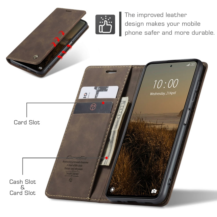 For Xiaomi Redmi Note 12 5G / Poco X5 CaseMe 013 Multifunctional Horizontal Flip Leather Phone Case(Coffee) - free shipping - PMC Jewellery - Order now!