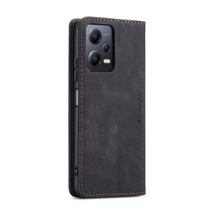 For Xiaomi Redmi Note 12 5G / Poco X5 CaseMe 013 Multifunctional Horizontal Flip Leather Phone Case(Black) - free shipping - PMC Jewellery - Order now!
