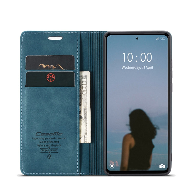 For Xiaomi Redmi Note 12 Pro+ 5G CaseMe 013 Multifunctional Horizontal Flip Leather Phone Case(Blue) - free shipping - PMC TechLife - Order now!