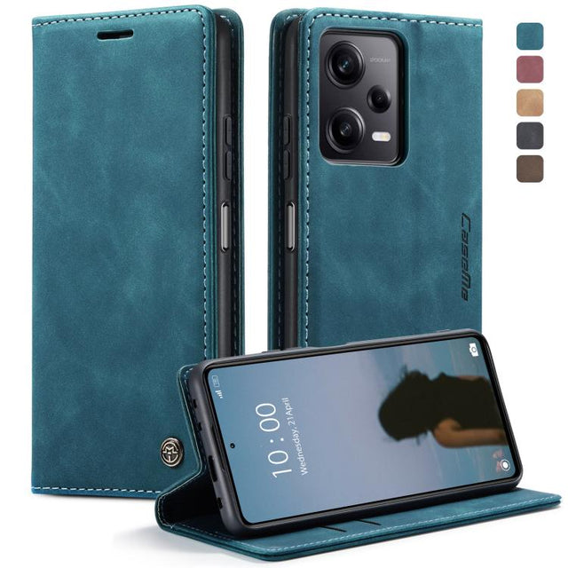 For Xiaomi Redmi Note 12 Pro+ 5G CaseMe 013 Multifunctional Horizontal Flip Leather Phone Case(Blue)