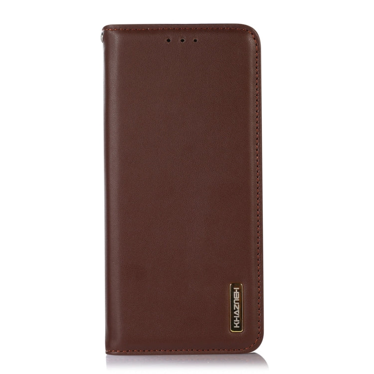 For Google Pixel 7a KHAZNEH Nappa Top Layer Cowhide Leather Phone Case(Brown) - Google Cases by PMC TechLife | Online Shopping South Africa | PMC TechLife | Buy Now Pay Later Mobicred