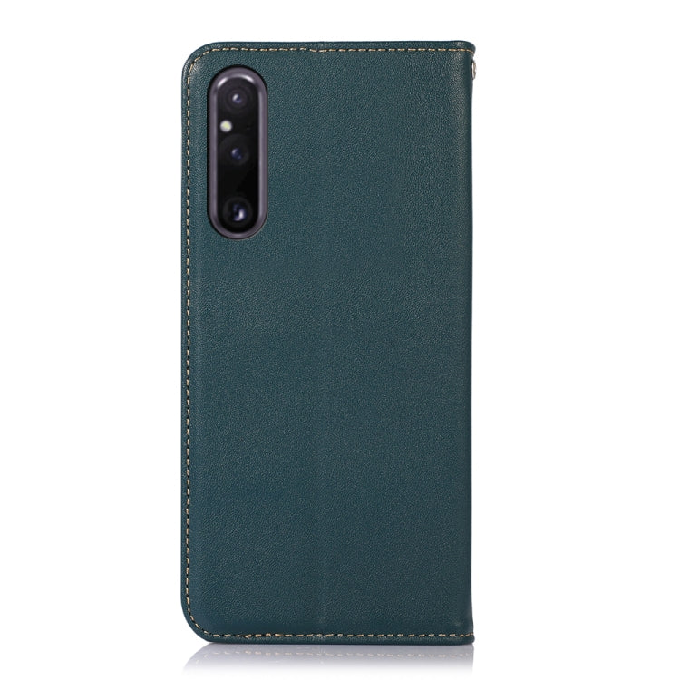 For Sony Xperia 1 V KHAZNEH Nappa Top Layer Cowhide Leather Phone Case(Green) - Sony Cases by PMC TechLife | Online Shopping South Africa | PMC TechLife | Buy Now Pay Later Mobicred