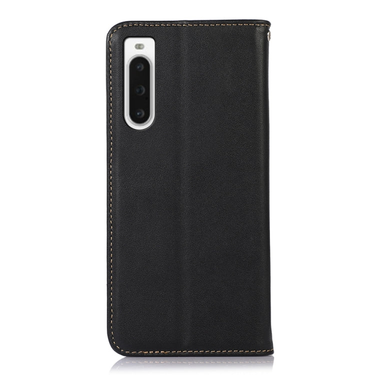 For Sony Xperia 10 V KHAZNEH Nappa Top Layer Cowhide Leather Phone Case(Black) - Sony Cases by PMC TechLife | Online Shopping South Africa | PMC TechLife | Buy Now Pay Later Mobicred