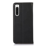For Sony Xperia 10 V KHAZNEH Nappa Top Layer Cowhide Leather Phone Case(Black)