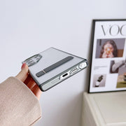 For Samsung Galaxy S23 Ultra 5G High Transparent Holder Phone Case(White)