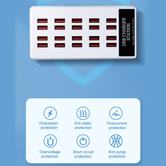 820 20-Ports Desktop USB Charger Station HUB(EU)