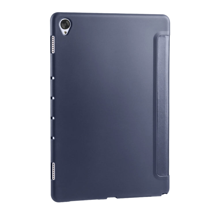 For Huawei MediaPad M6 10.8 inch 3-folding Horizontal Flip PU Leather + Shockproof Honeycomb TPU Case with Holder(Dark Blue) - Huawei by PMC TechLife | Online Shopping South Africa | PMC TechLife