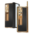 For Huawei Mate X2 Litchi Pattern Magnetic Shell Film Integrated Shockproof Phone Case(Black Gold) - Huawei Cases by PMC TechLife | Online Shopping South Africa | PMC TechLife | Buy Now Pay Later Mobicred