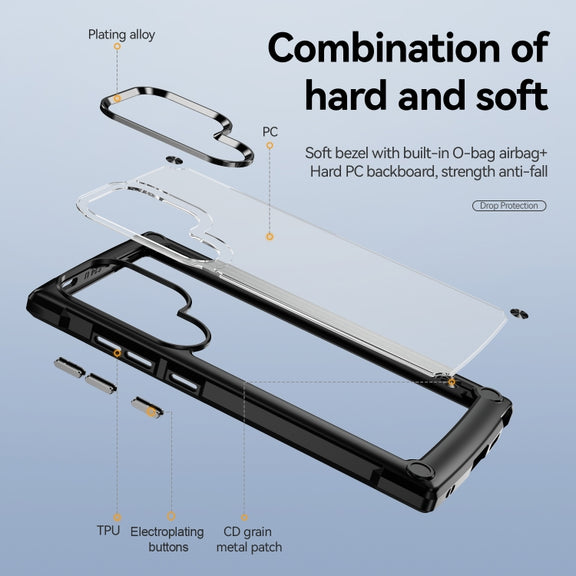 For Samsung Galaxy S24 Ultra 5G TPU + PC Lens Protection Phone Case(Black)