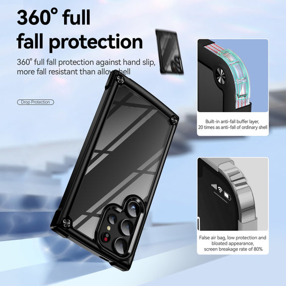 For Samsung Galaxy S24 Ultra 5G TPU + PC Lens Protection Phone Case(Black)
