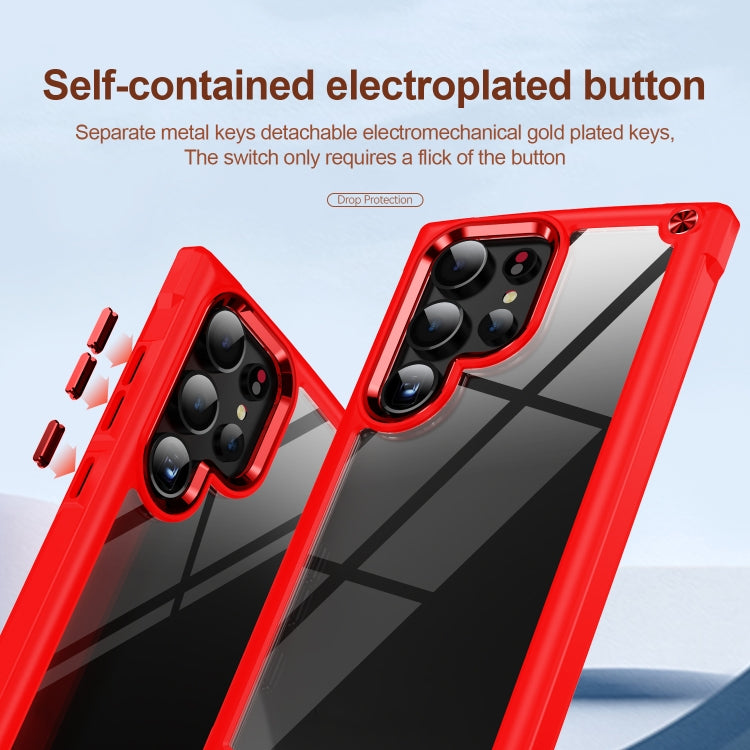 For Samsung Galaxy S24 Ultra 5G TPU + PC Lens Protection Phone Case(Red) - Galaxy S24 Ultra 5G Cases by PMC TechLife | Online Shopping South Africa | PMC TechLife