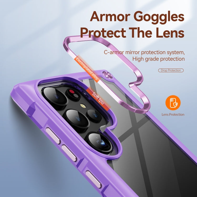 For Samsung Galaxy S24 Ultra 5G TPU + PC Lens Protection Phone Case(Purple)