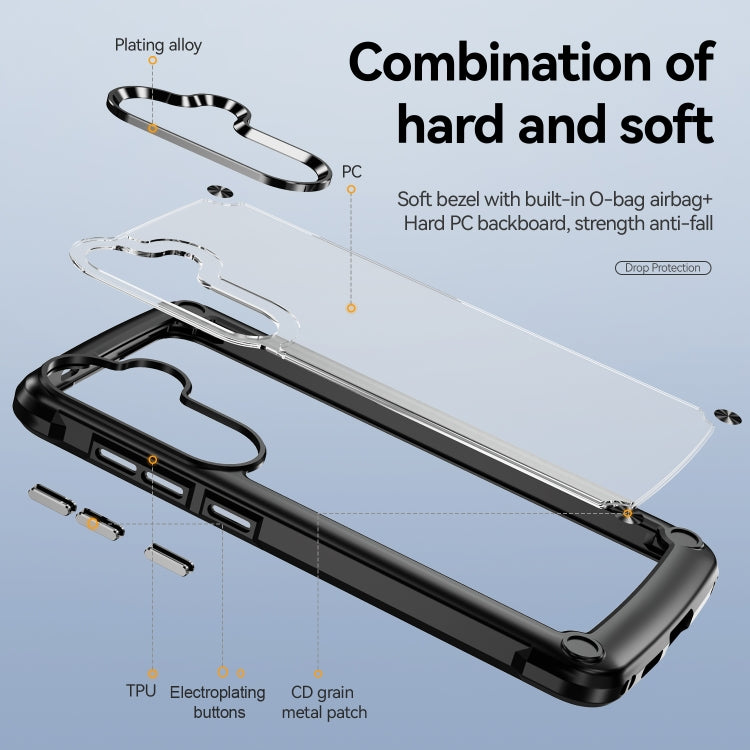 For Samsung Galaxy S24+ 5G TPU + PC Lens Protection Phone Case(Black)