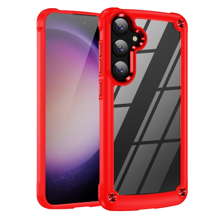 For Samsung Galaxy S24+ 5G TPU + PC Lens Protection Phone Case(Red) - Galaxy S24+ 5G Cases by PMC TechLife | Online Shopping South Africa | PMC TechLife