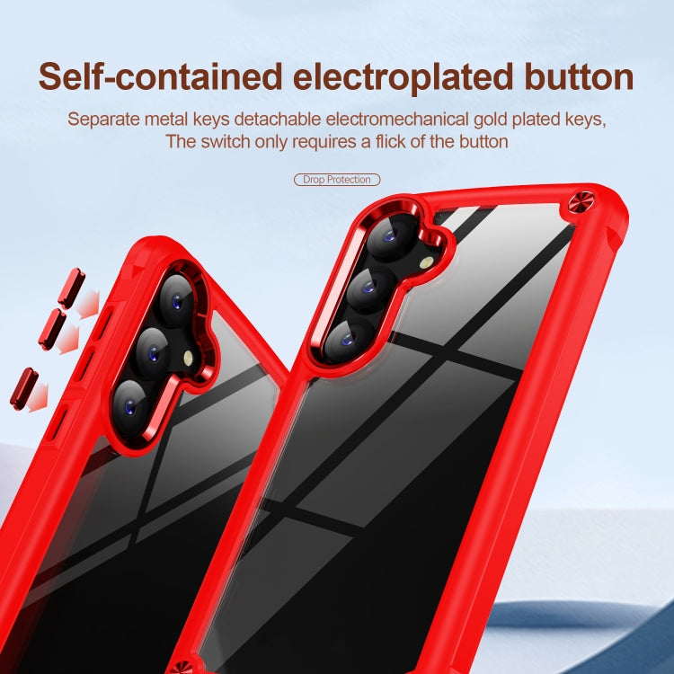 For Samsung Galaxy S24+ 5G TPU + PC Lens Protection Phone Case(Red) - Galaxy S24+ 5G Cases by PMC TechLife | Online Shopping South Africa | PMC TechLife