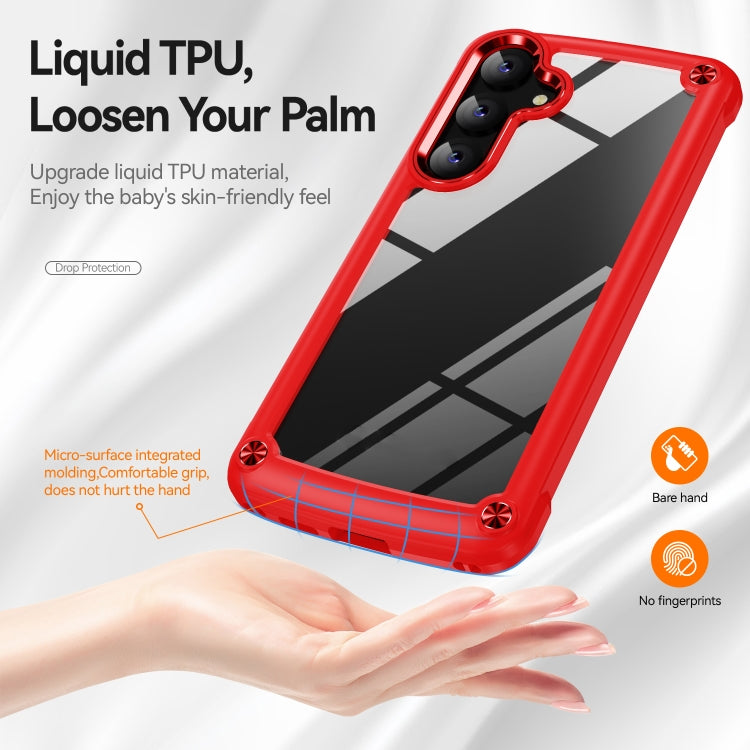 For Samsung Galaxy S24 5G TPU + PC Lens Protection Phone Case(Red) - Galaxy S24 5G Cases by PMC TechLife | Online Shopping South Africa | PMC TechLife