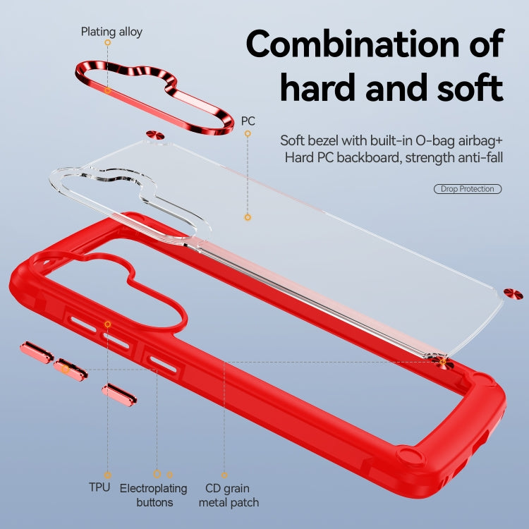 For Samsung Galaxy S24 5G TPU + PC Lens Protection Phone Case(Red) - Galaxy S24 5G Cases by PMC TechLife | Online Shopping South Africa | PMC TechLife