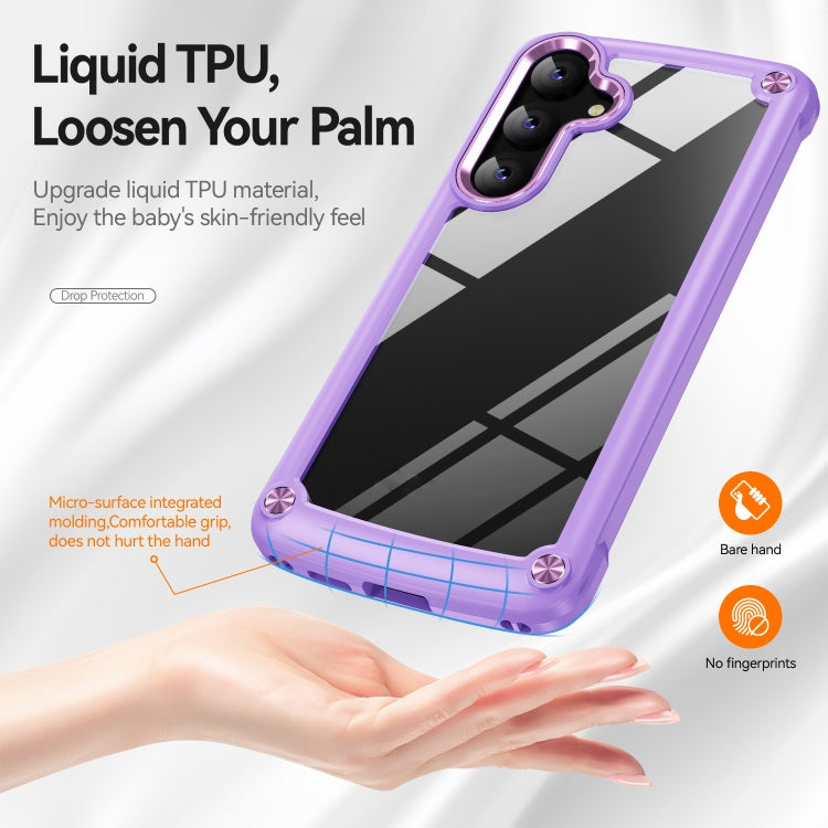 For Samsung Galaxy S24 5G TPU + PC Lens Protection Phone Case(Purple) - Galaxy S24 5G Cases by PMC TechLife | Online Shopping South Africa | PMC TechLife