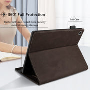 For Lenovo Tab M10 Plus 3rd Gen Splicing Series Tablet Leather Case(Coffee)