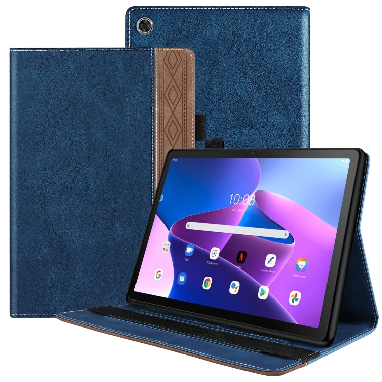 For Lenovo Tab M10 Plus 3rd Gen Splicing Series Tablet Leather Case(Royal Blue) - Lenovo by PMC TechLife | Online Shopping South Africa | PMC TechLife | Buy Now Pay Later Mobicred