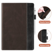 For Huawei MatePad SE Splicing Series Tablet Leather Case(Coffee)