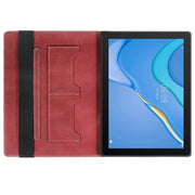 For Huawei MatePad SE Splicing Series Tablet Leather Case(Red)