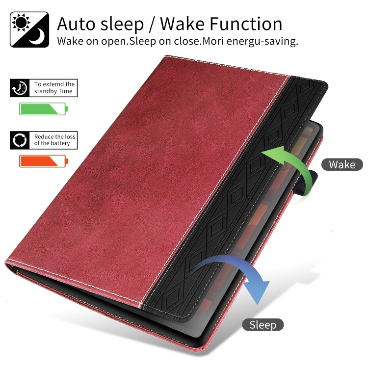 For Huawei MatePad SE Splicing Series Tablet Leather Case(Red)