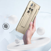 For Huawei Mate X2 Integrated Folding Hinge Phone Case with Stylus(Rose Gold)