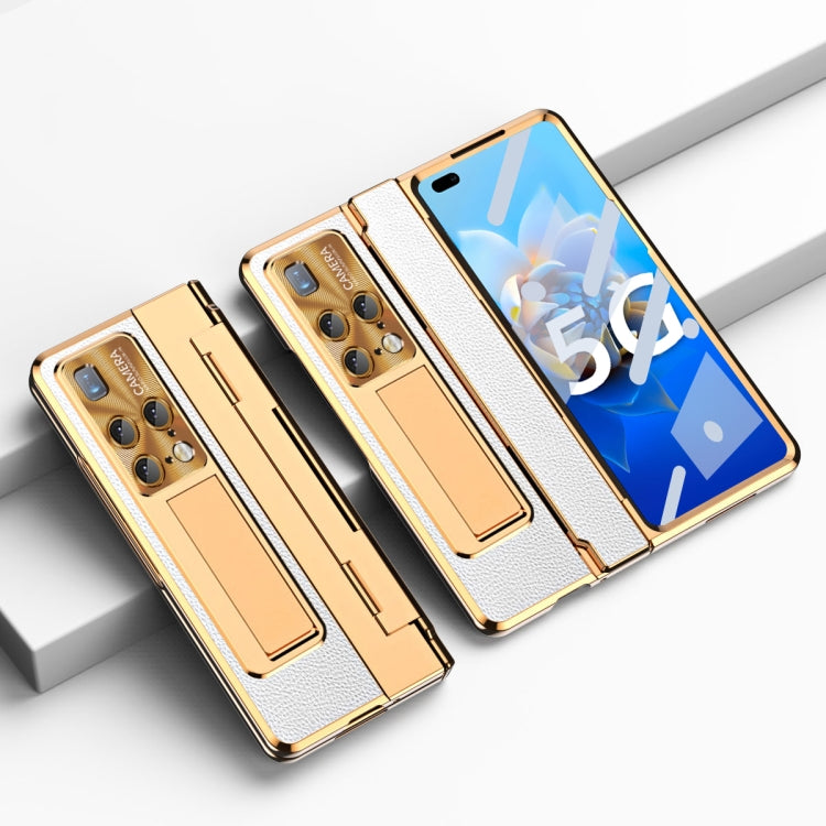 For Huawei Mate X2 Integrated Full Coverage Phone Case with Hinge(Gold+White) - Huawei Cases by PMC TechLife | Online Shopping South Africa | PMC TechLife | Buy Now Pay Later Mobicred