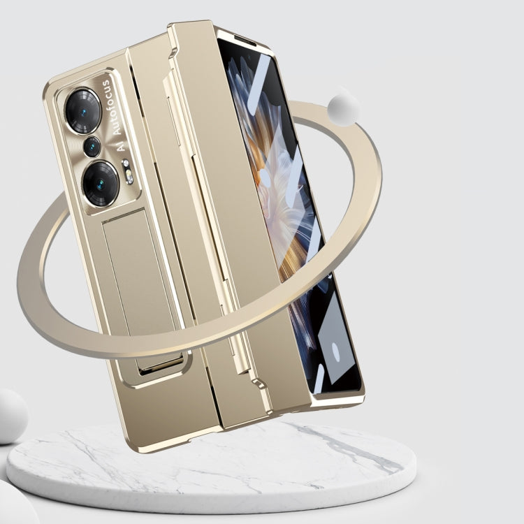 For Honor Magic Vs Integrated Folding Hinge Phone Case with Stylus(Rose Gold) - Honor Cases by PMC TechLife | Online Shopping South Africa | PMC TechLife | Buy Now Pay Later Mobicred