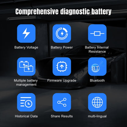 KONNWEI BK200 6V/12V/24V Car Bluetooth Battery Tester(Silver) - Electronic Test by KONNWEI | Online Shopping South Africa | PMC Jewellery | Buy Now Pay Later Mobicred
