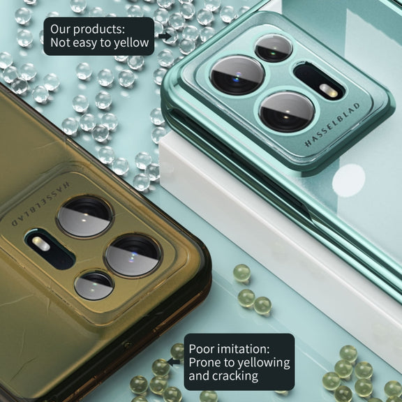 For OPPO Find N2 Integrated Electroplating Magnetic Transparent All-inclusive Phone Case with Hinge(Green)