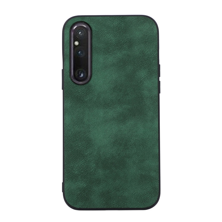 For Sony Xperia 1 V Morocco Texture PU Phone Case(Green) - Sony Cases by PMC TechLife | Online Shopping South Africa | PMC TechLife | Buy Now Pay Later Mobicred