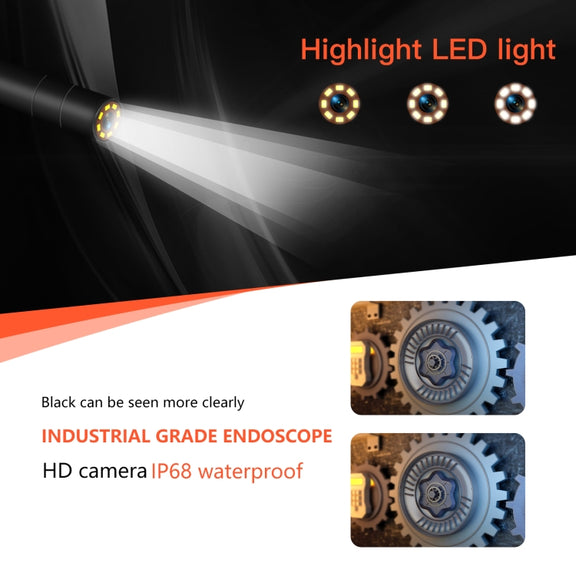 P130 5.5mm 4.3 inch Single Camera with Screen Endoscope, Length:2m