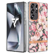 For Samsung Galaxy S25 Ultra 5G Flowers and Plants Series IMD TPU Phone Case with Ring Holder(Pink Gardenia) - Galaxy S25 Ultra 5G Cases by PMC TechLife | Online Shopping South Africa | PMC TechLife | Buy Now Pay Later Mobicred