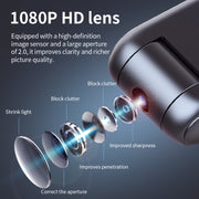 JNN V13 1080P Multifunctional Infrared Night Vision Recorder, Capacity:128G(Black)