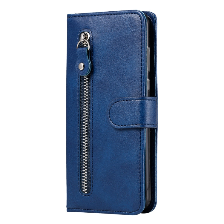 For vivo V25 5G/V25e 4G Calf Texture Zipper Leather Phone Case(Blue) - vivo Cases by PMC TechLife | Online Shopping South Africa | PMC TechLife