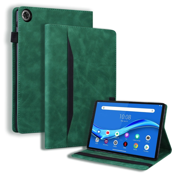 For Lenovo Tab M10 Plus 10.6 3rd Gen 2022 Business Shockproof Horizontal Flip Leather Tablet Case(Green) - Lenovo by PMC TechLife | Online Shopping South Africa | PMC TechLife | Buy Now Pay Later Mobicred