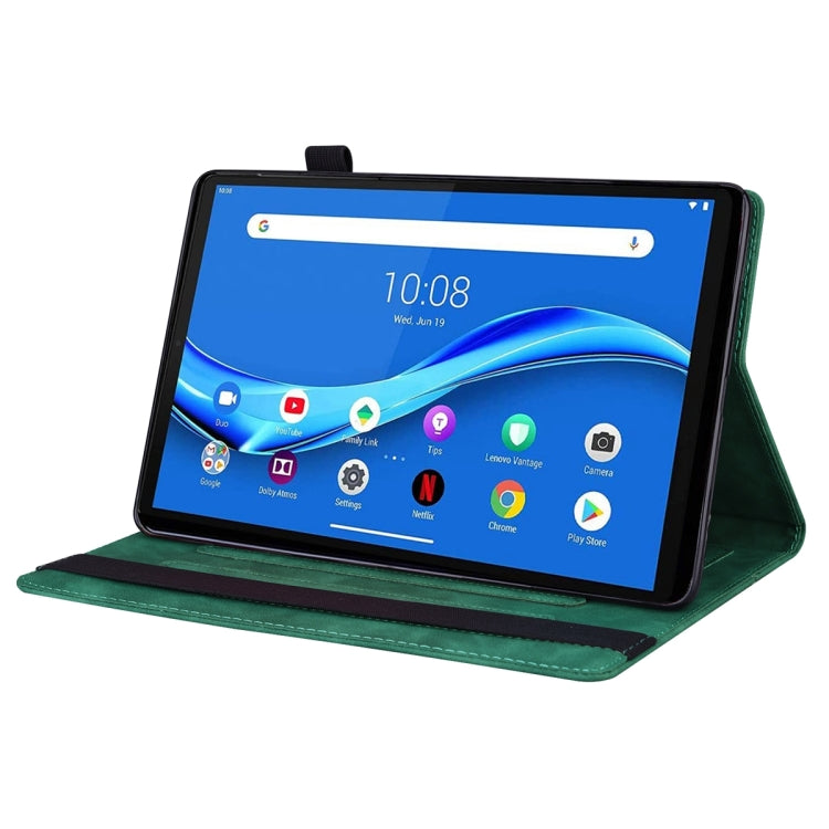 For Lenovo Tab M10 Plus 10.6 3rd Gen 2022 Business Shockproof Horizontal Flip Leather Tablet Case(Green) - Lenovo by PMC TechLife | Online Shopping South Africa | PMC TechLife | Buy Now Pay Later Mobicred