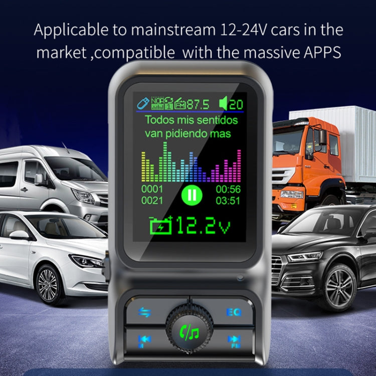 BC85 Colorful Screen Car Bluetooth 5.0 FM Transmitter MP3 Player - Bluetooth Car Kits by PMC TechLife | Online Shopping South Africa | PMC TechLife | Buy Now Pay Later Mobicred